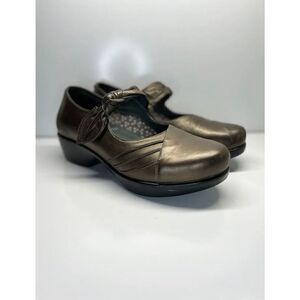 Dansko Ainsley Bronze Brown Leather Mary Jane Comfort Clogs Size 41 - 2409060200